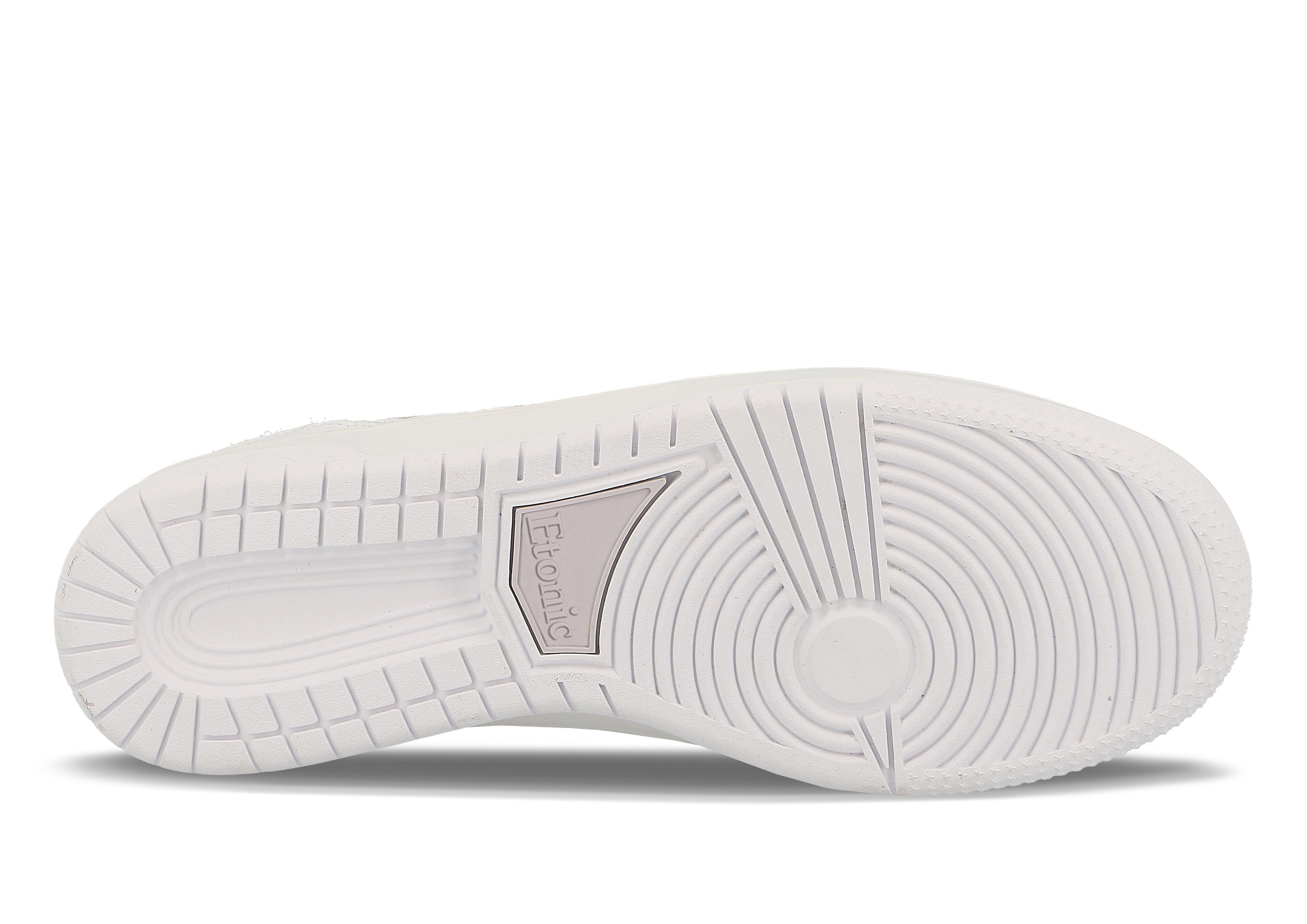 Baskets Etonic B509 en cuir blanc avec col en toile blanche