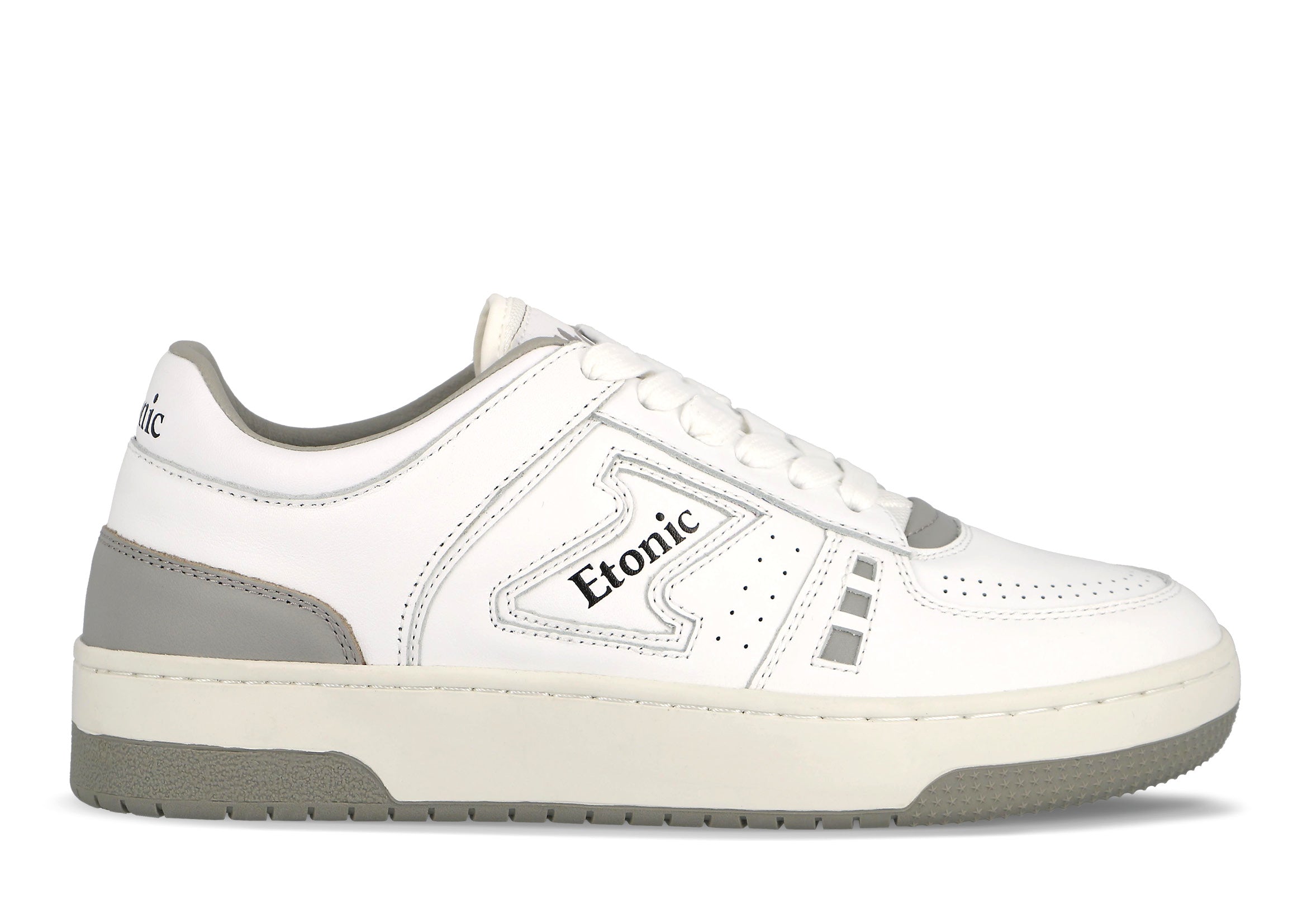 Baskets Etonic B509 en cuir blanc avec empiècements et détails gris