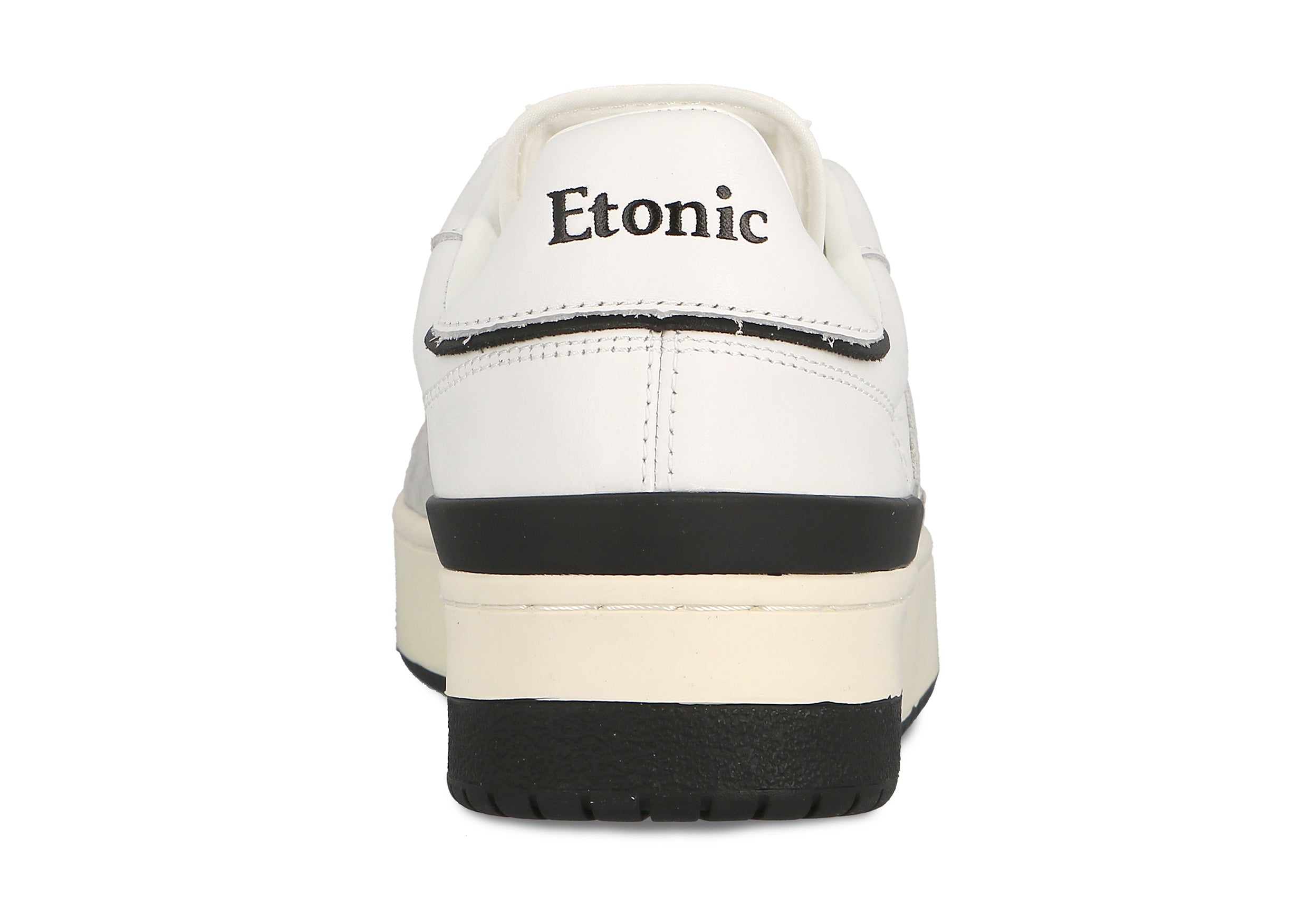Sneakers Etonic B481 in pelle bianca e camoscio grigio chiaro con inserti e dettagli neri.