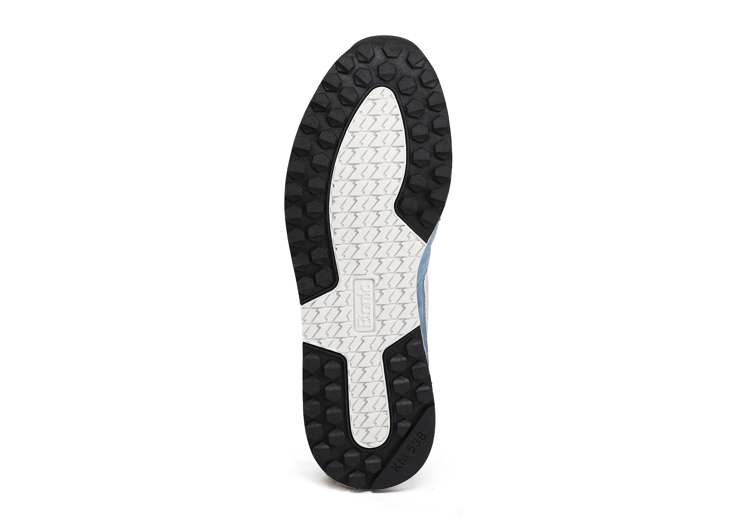 Runners Etonic PR538 in suede blu ottanio, nylon blu elettrico e dettagli neri.