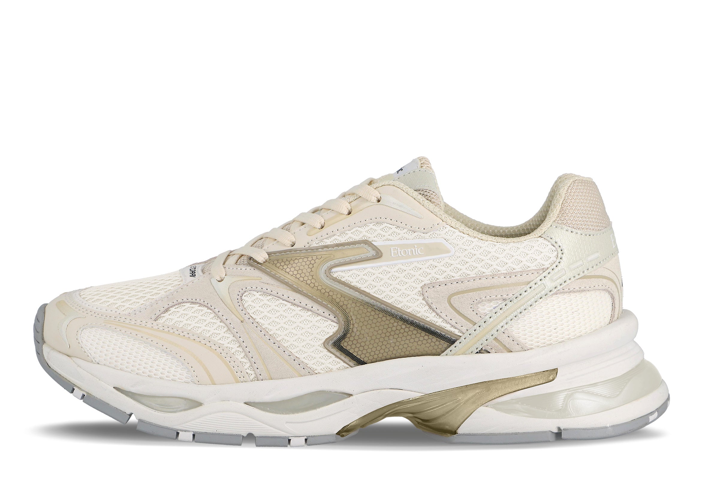Etonic Kendari 3.0 sneakers in light beige leather and light beige mesh.