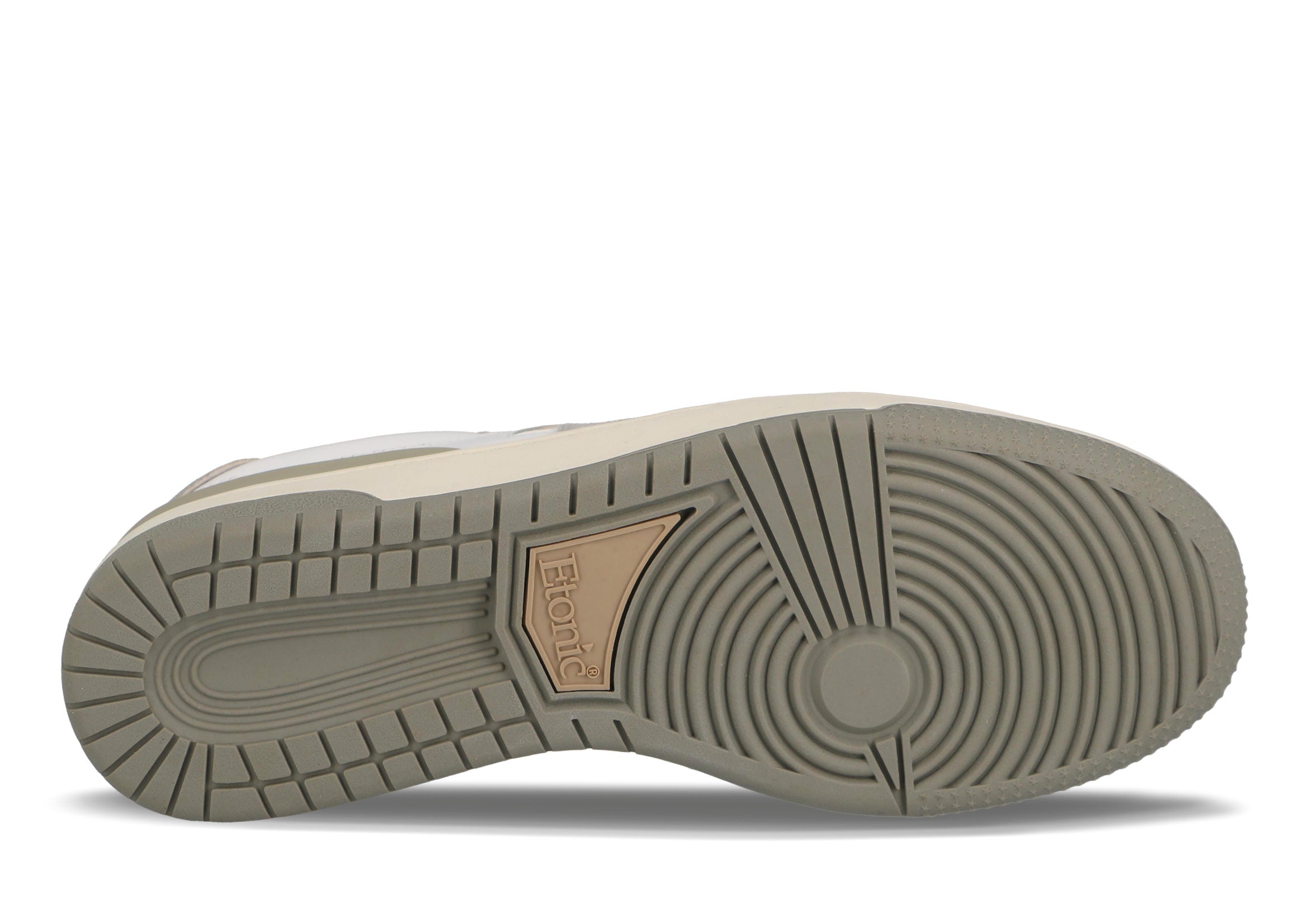 Sneakers Etonic B481 in pelle bianca e camoscio grigio chiaro