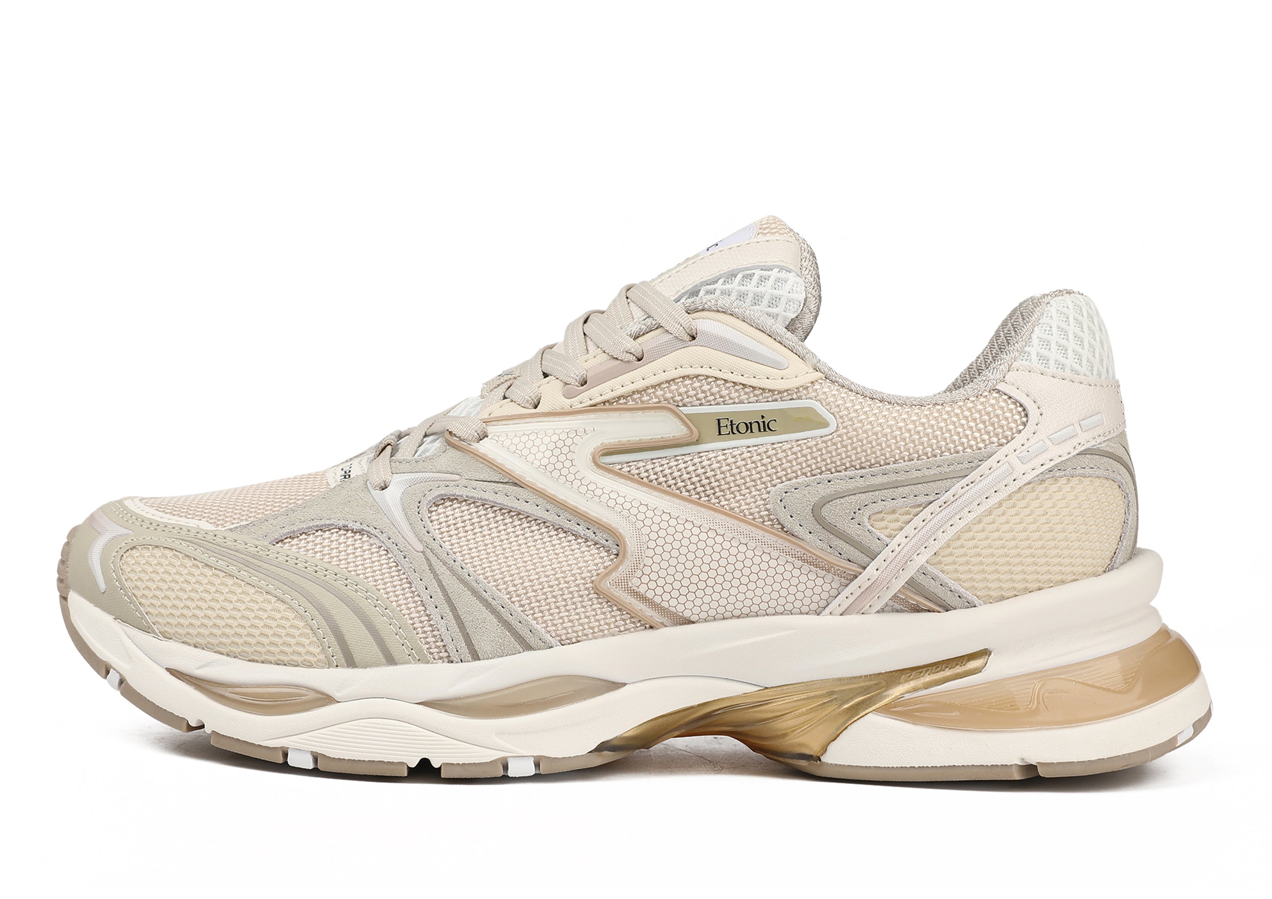 Etonic Kendari 3.0 sneakers in light beige leather and light beige mesh.