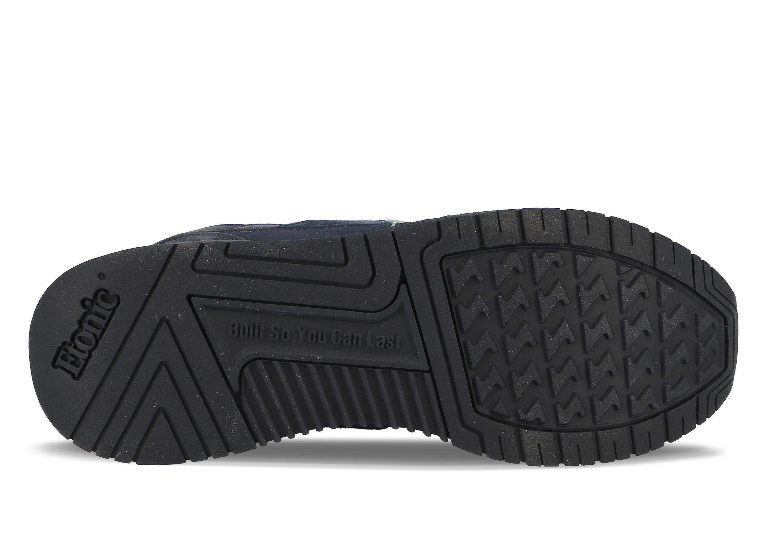 Sneakers Etonic Stable Base in tessuto a rete blu scuro, pelle scamosciata blu scuro con inserti in pelle multistrato tono su tono e dettagli verdi.