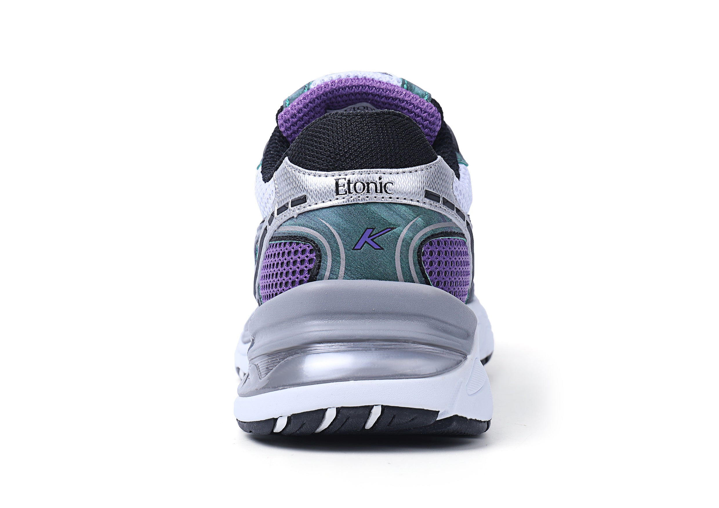 Etonic Kendari 3.0 sneakers in mint green leather, white mesh with black details and matte silver leather inserts.