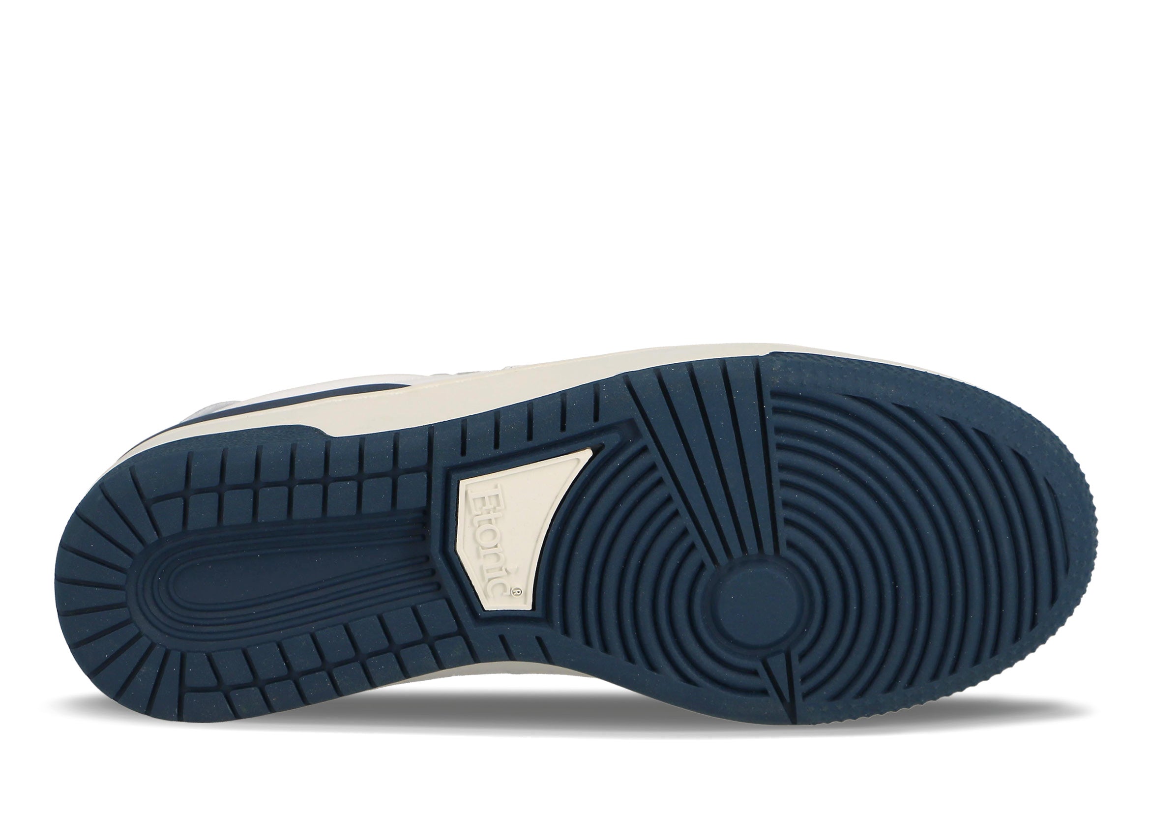 Sneakers B481 di Etonic in pelle bianca con dettagli blu navy