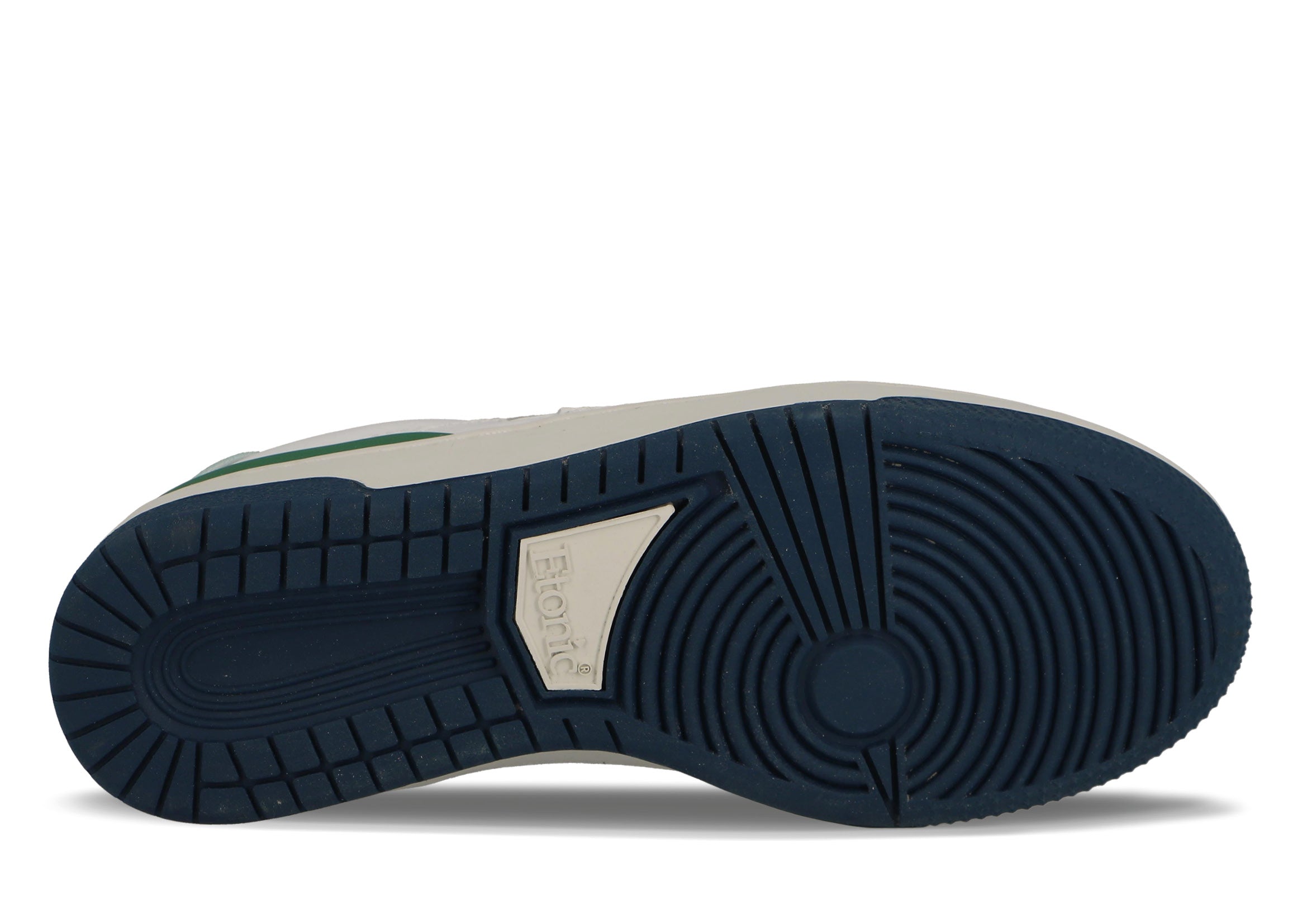 Etonic B481 sneakers in white leather with green and blue details
