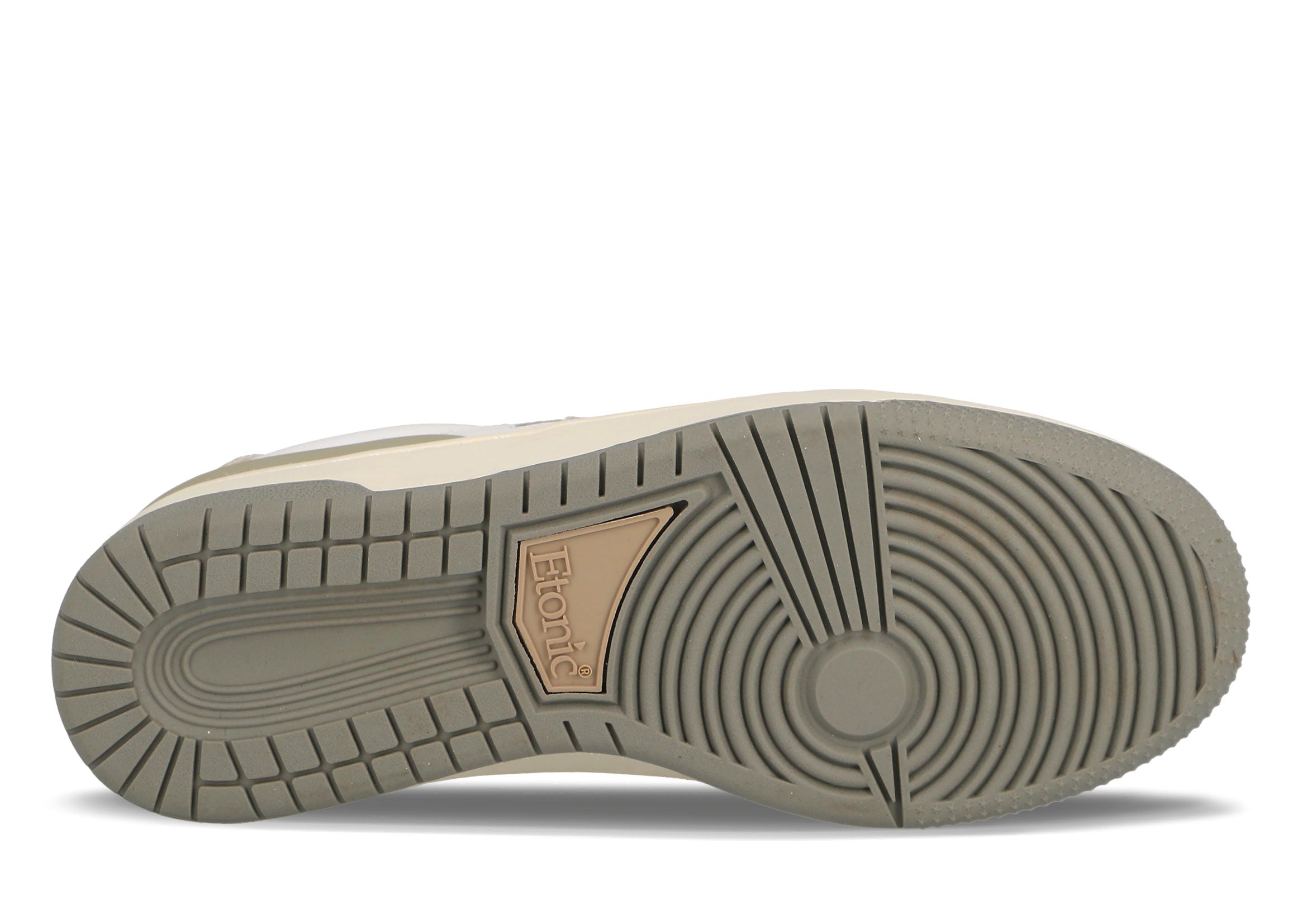 Sneakers Etonic B481 in pelle bianca e camoscio grigio chiaro