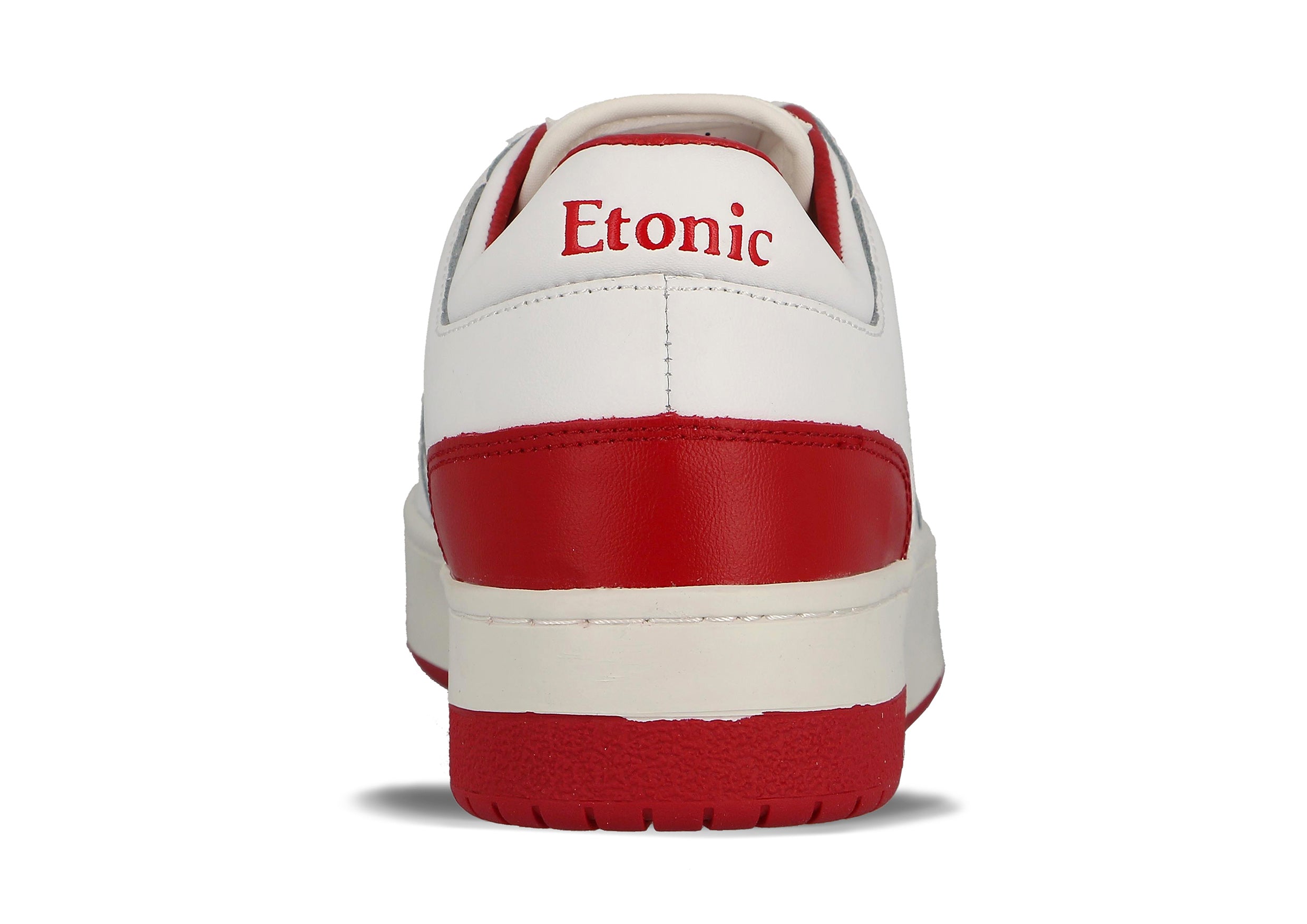 Sneakers Etonic B509 in pelle bianca con inserti e dettagli rossi
