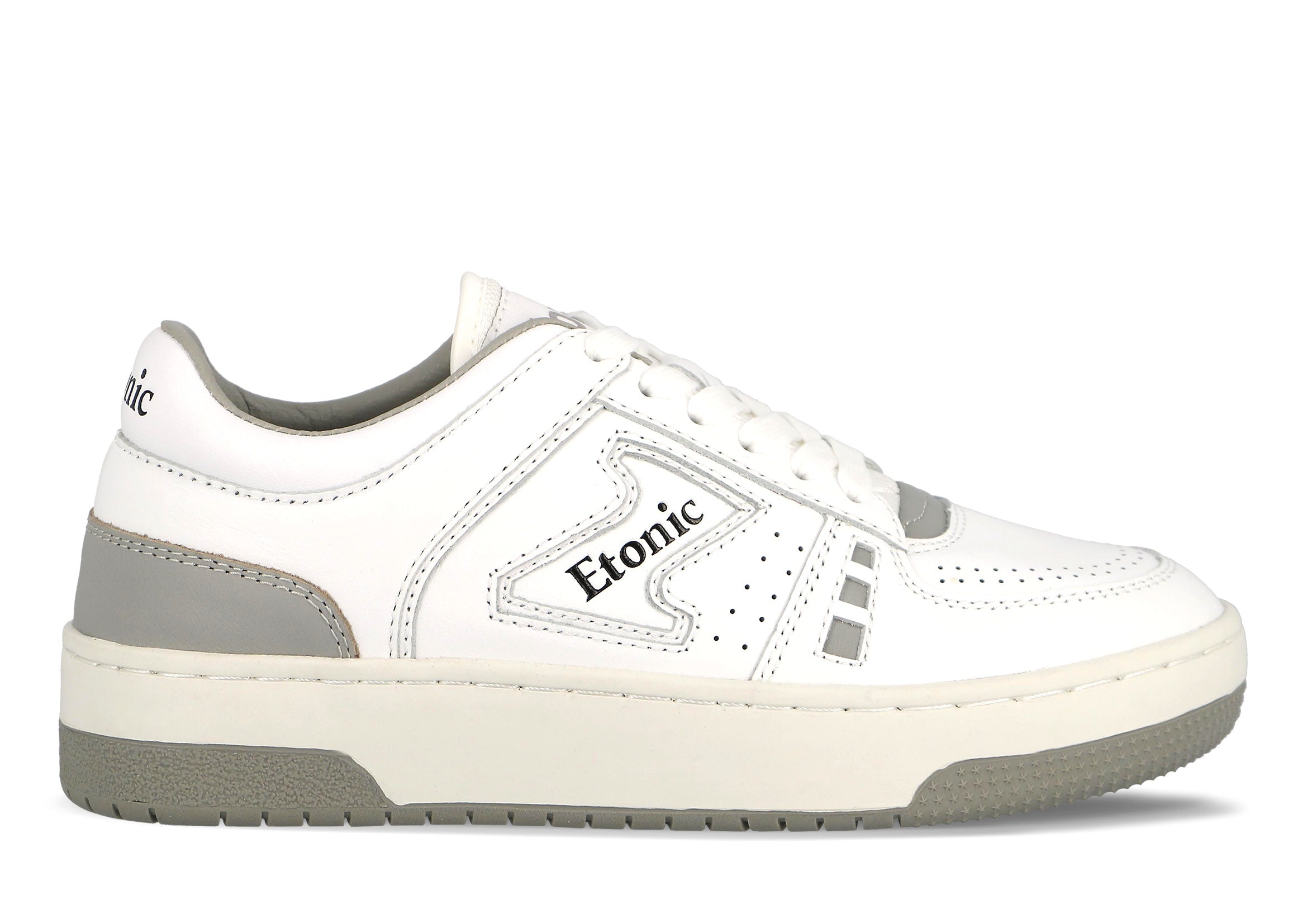 Baskets Etonic B509 en cuir blanc avec empiècements et détails gris