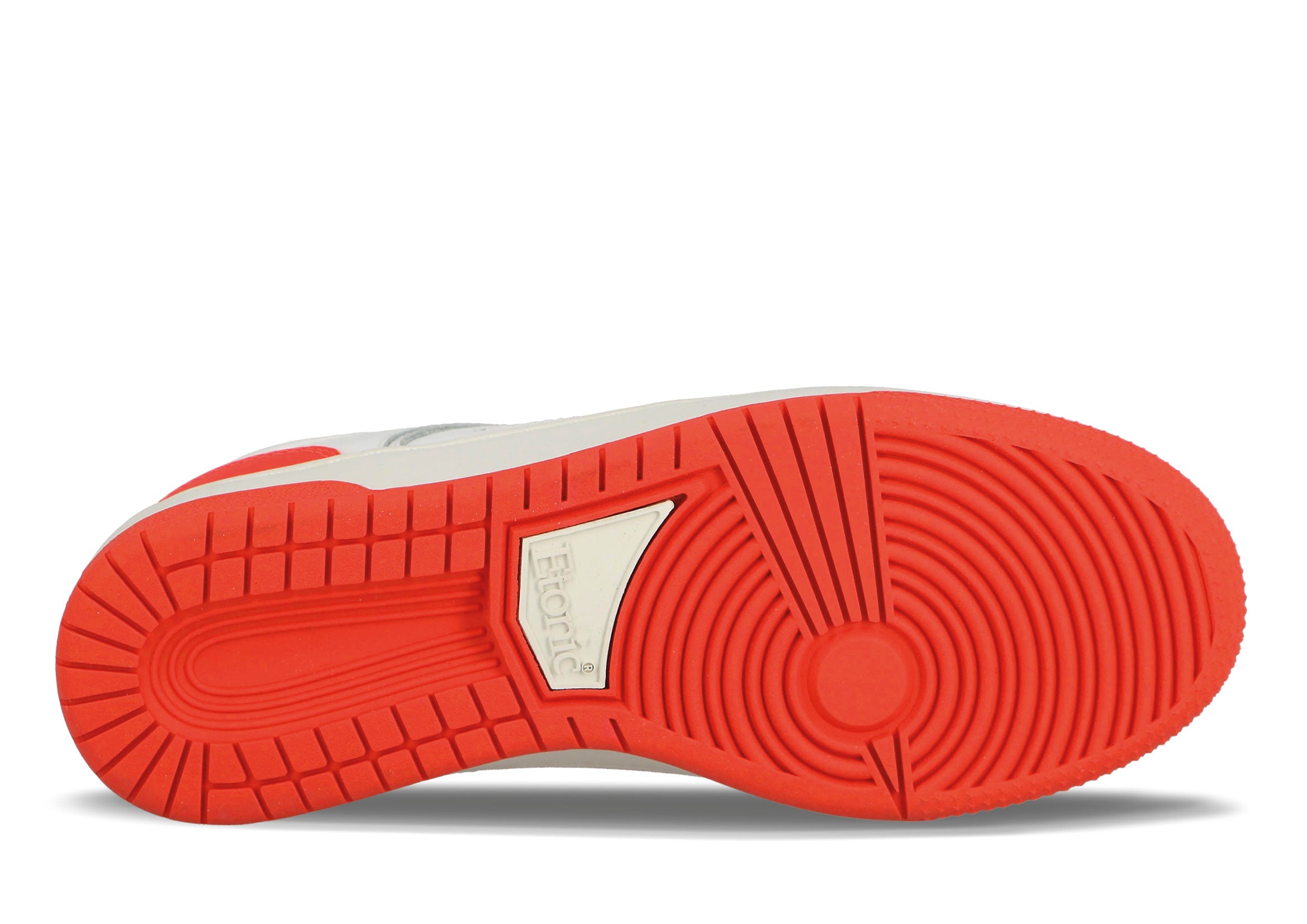 Sneakers Etonic B509 in pelle bianca con inserti e dettagli arancioni