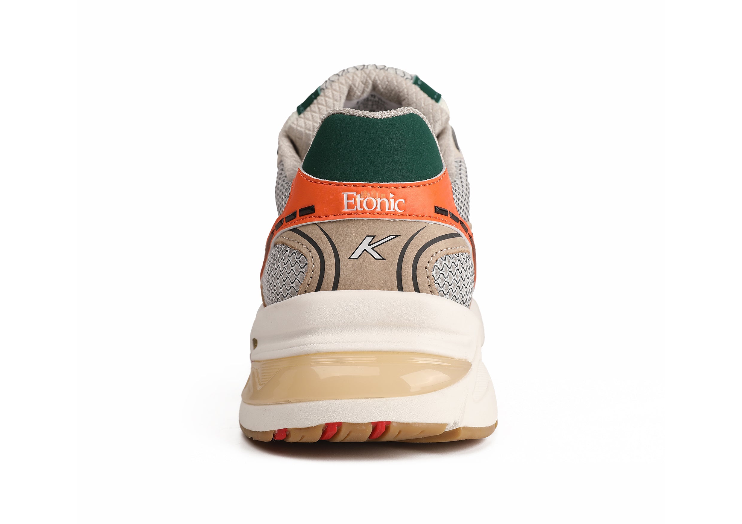 Etonic Kendari 3.0 sneakers in beige leather, light grey mesh and multi-color inserts and details.